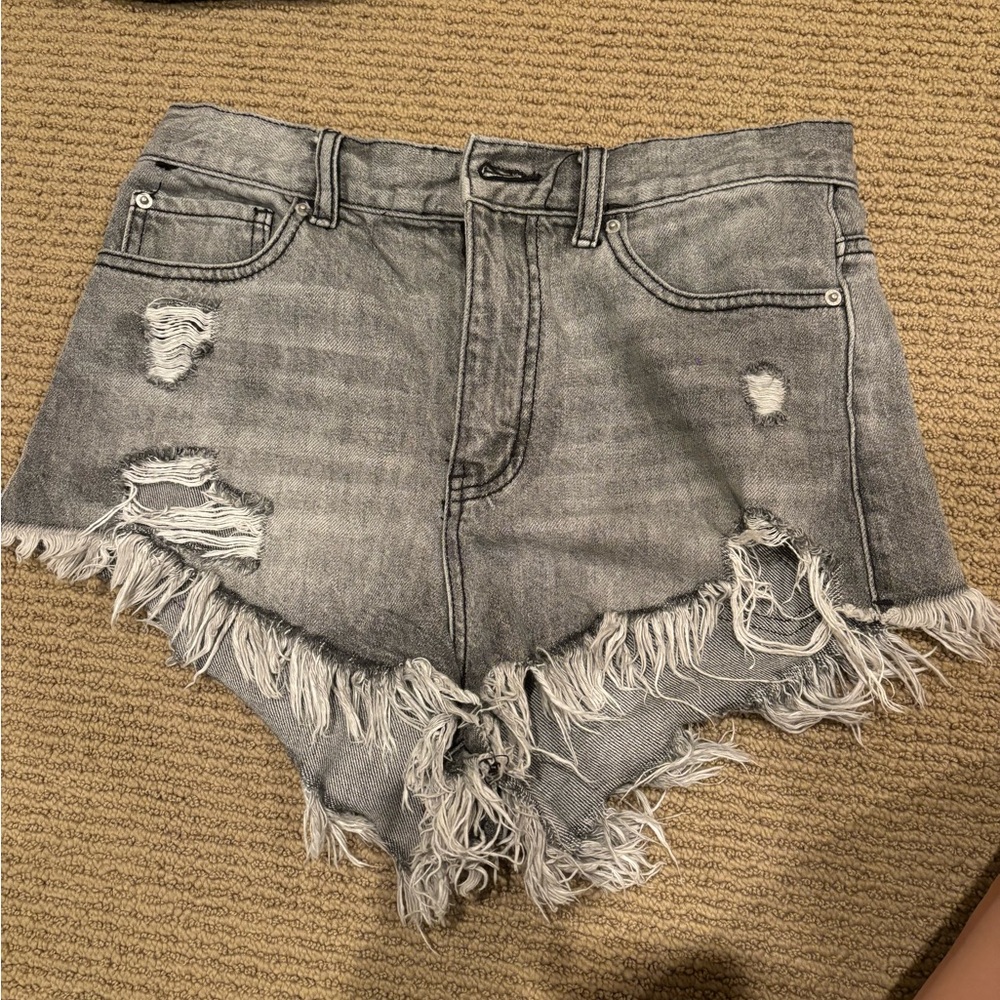 Grey Jean shorts